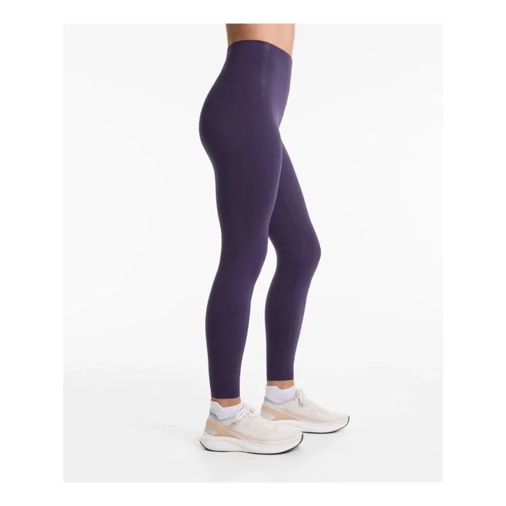 Oysho Compressive Womens Leggings Medium Purple Reflective Detail 3202/254 NWT